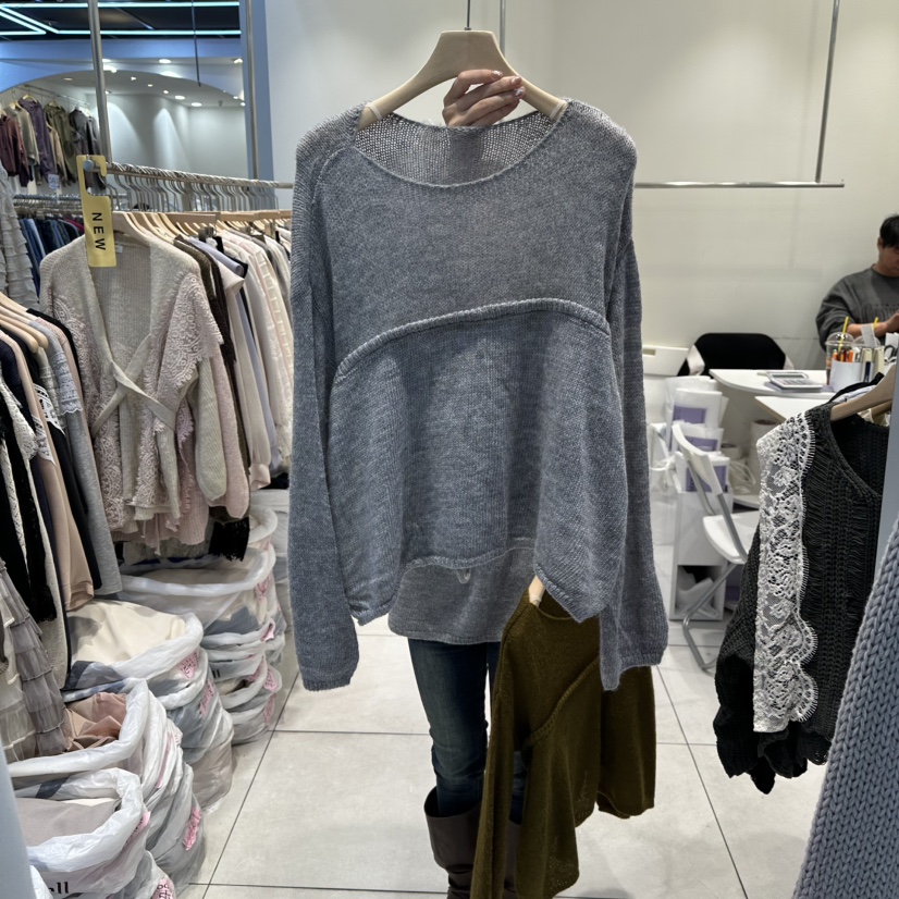 BLUE RIBBON東大門㊣代購女裝新品職業休閑時尚25秋冬針織衫BLUE RIBBON針織衫圖色3