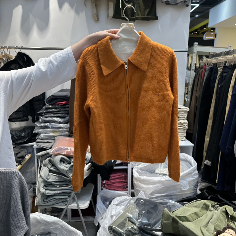 WASHBLUE東大門㊣實拍女裝新款熱賣休閑人氣25秋冬毛衣拉鏈開衫WASHBLUE毛衣圖色2