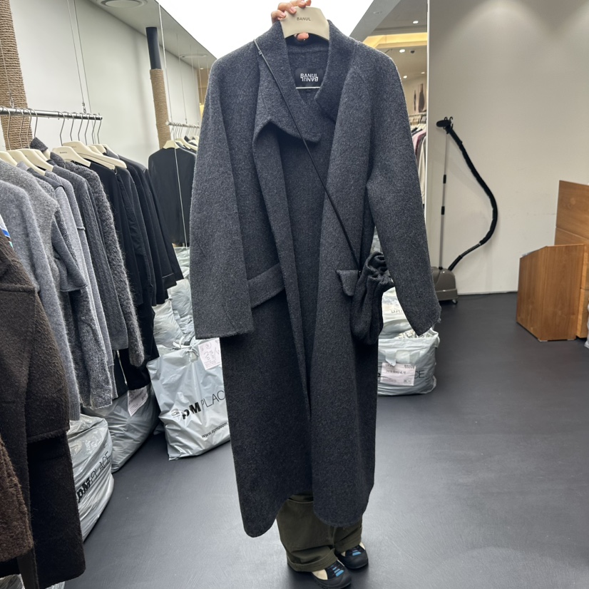 BANUL東大門㊣直郵女士新款職業25秋冬休閑時尚中長款大衣含包BANUL中長款大衣圖色1