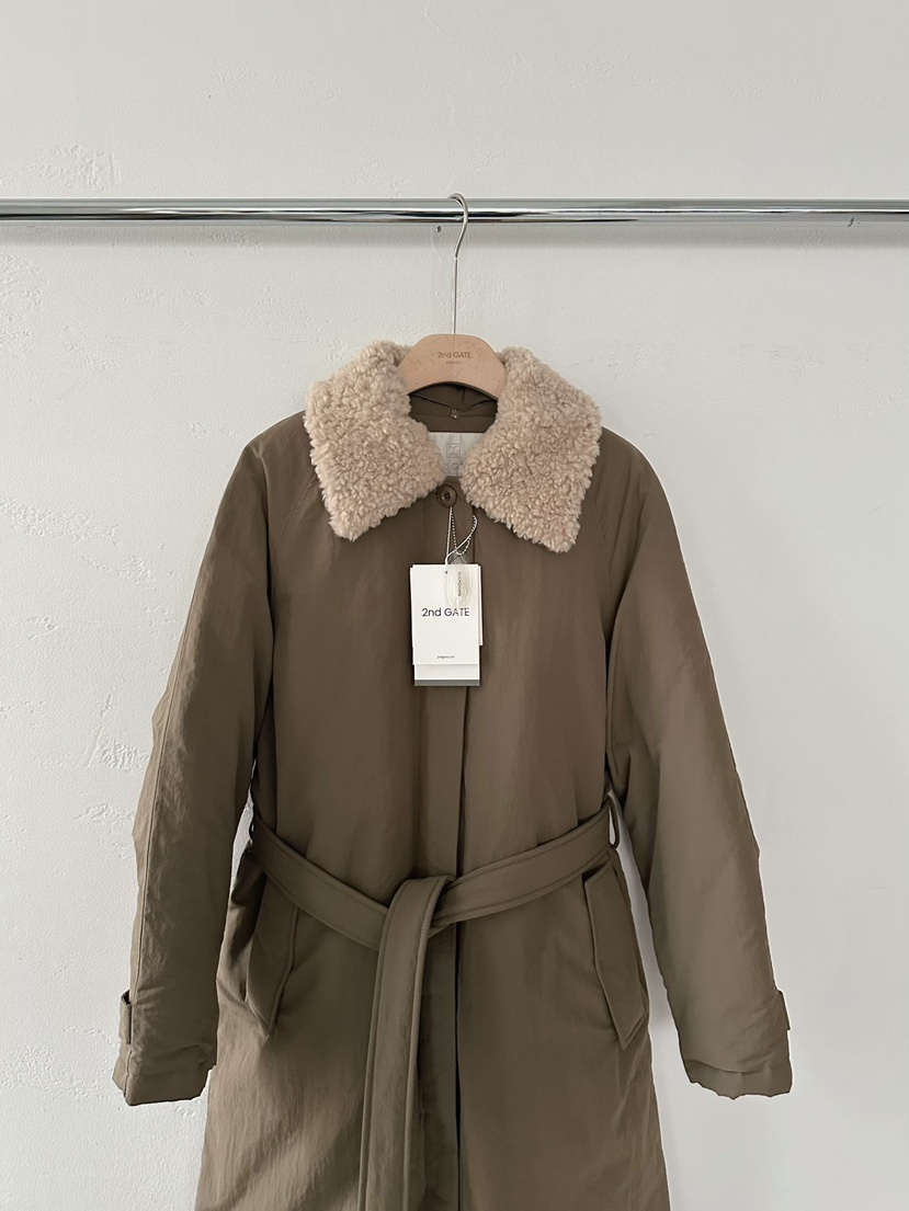 2ND GATE東大門㊣代購女士新款25秋冬時尚中長款大衣含腰帶2ND GATE中長款大衣