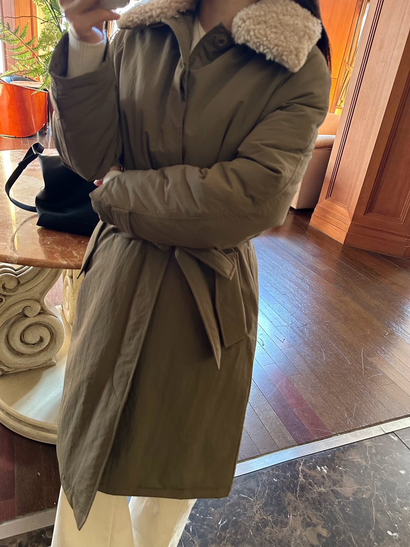 2ND GATE東大門㊣代購女士新款25秋冬時尚中長款大衣含腰帶2ND GATE中長款大衣