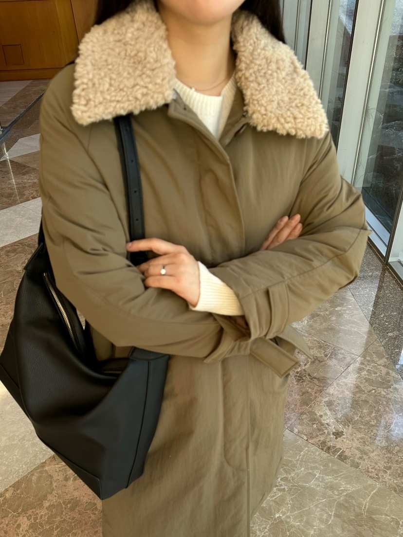 2ND GATE東大門㊣代購女士新款25秋冬時尚中長款大衣含腰帶2ND GATE中長款大衣