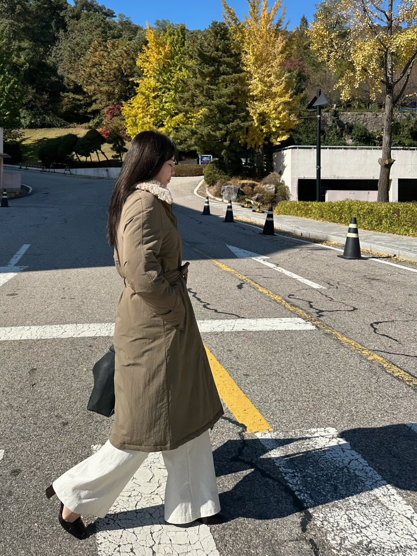 2ND GATE東大門㊣代購女士新款25秋冬時尚中長款大衣含腰帶2ND GATE中長款大衣