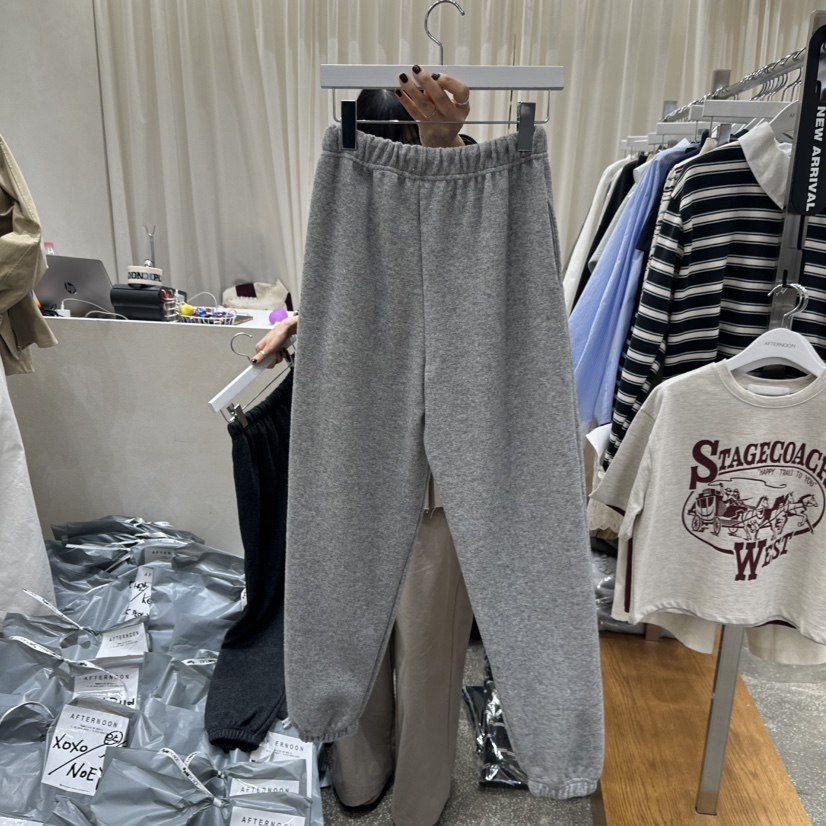 AFTERNOON韓國直郵㊣女士新品推薦熱賣時尚25秋冬休閑褲羊毛AFTERNOON休閑褲