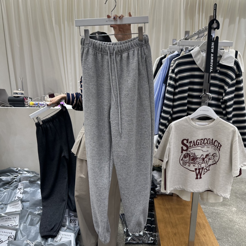 AFTERNOON韓國直郵㊣女士新品推薦熱賣時尚25秋冬休閑褲羊毛AFTERNOON休閑褲圖色1