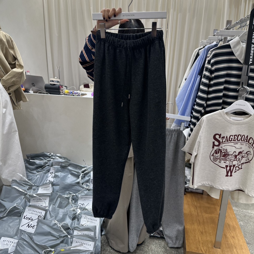 AFTERNOON韓國直郵㊣女士新品推薦熱賣時尚25秋冬休閑褲羊毛AFTERNOON休閑褲圖色2