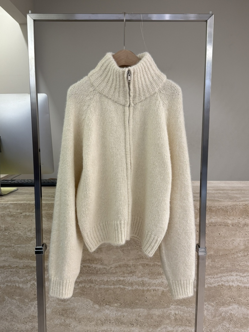 EOOB/LAMEREI韓國代購㊣女士新品職業熱賣25秋冬針織衫拉鏈高領EOOB/LAMEREI針織衫圖色1