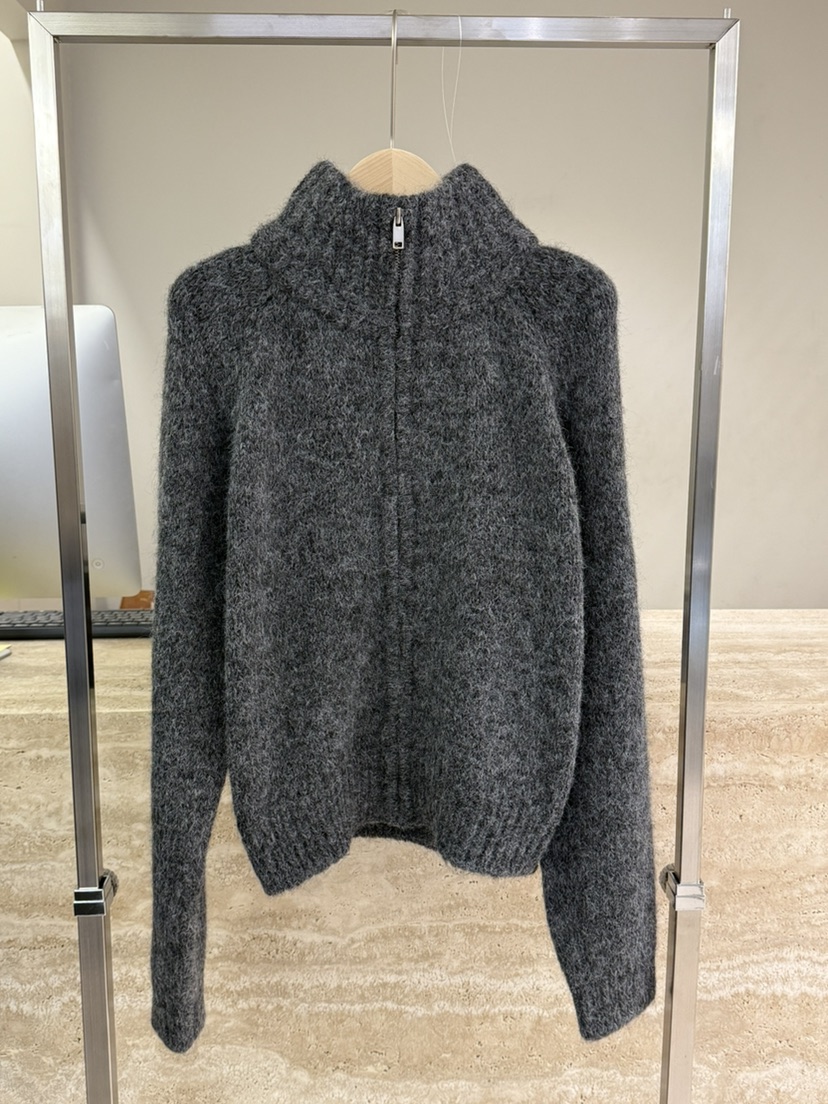 EOOB/LAMEREI韓國代購㊣女士新品職業熱賣25秋冬針織衫拉鏈高領EOOB/LAMEREI針織衫圖色2