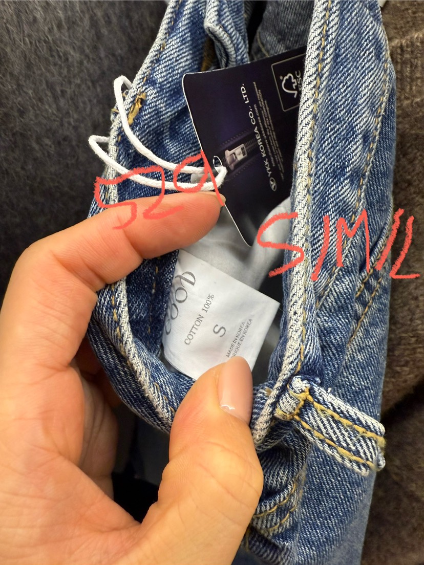 EOOB/LAMEREI東大門㊣實拍女裝新款休閑25秋冬人氣時尚牛仔褲EOOB/LAMEREI牛仔褲