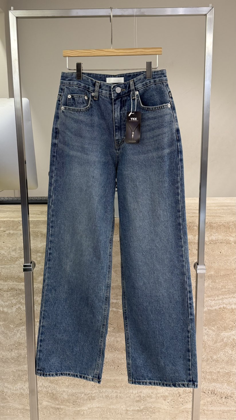 EOOB/LAMEREI東大門㊣實拍女裝新款休閑25秋冬人氣時尚牛仔褲EOOB/LAMEREI牛仔褲圖色1