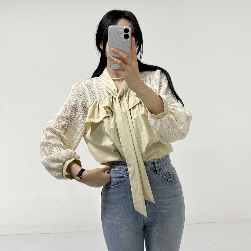 BLUE RIBBON東大門㊣直郵女士新品職業熱賣人氣襯衫蕾絲衫BLUE RIBBON襯衫/蕾絲衫