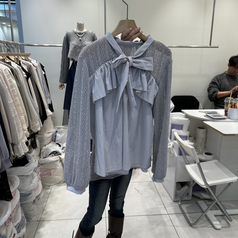 BLUE RIBBON東大門㊣直郵女士新品職業熱賣人氣襯衫蕾絲衫BLUE RIBBON襯衫/蕾絲衫圖色2