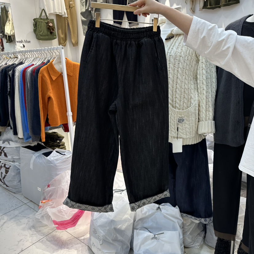 WASHBLUE東大門㊣實拍女裝新品時尚推薦人氣熱賣職業牛仔褲WASHBLUE牛仔褲圖色2黑色