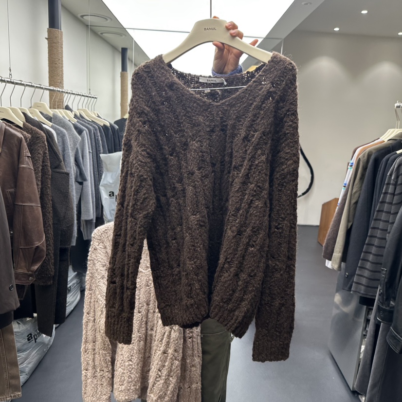 BANUL韓國直郵㊣女裝新款推薦25秋冬職業時尚休閑人氣針織衫BANUL針織衫圖色2