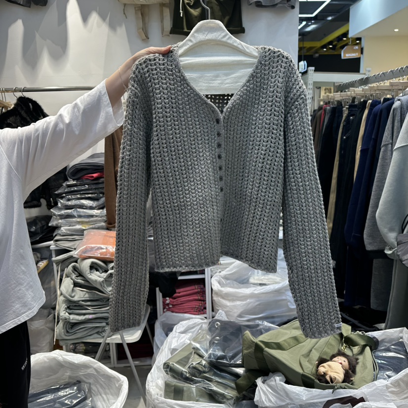 WASHBLUE東大門㊣直郵女士新品時尚25秋冬推薦休閑毛衣開衫WASHBLUE毛衣圖色2