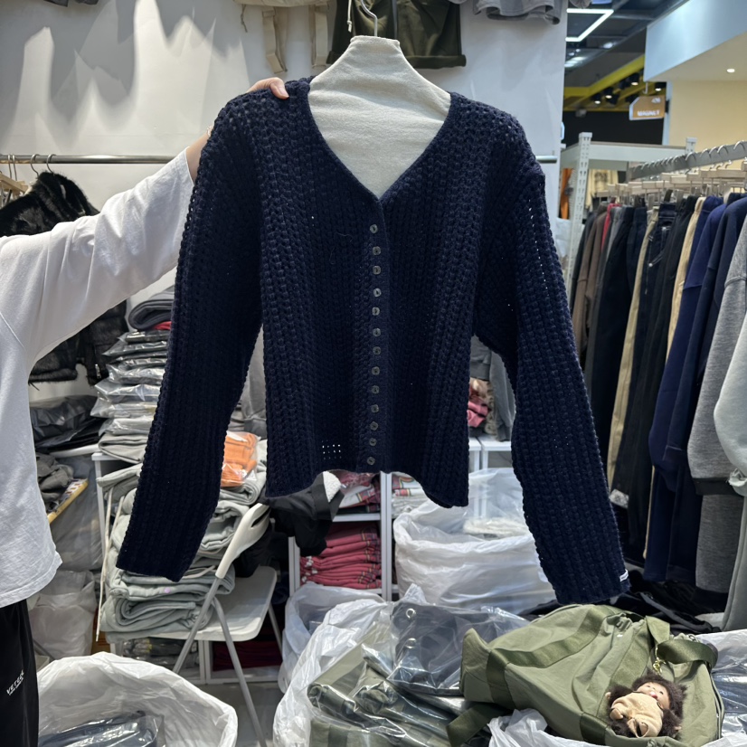 WASHBLUE東大門㊣直郵女士新品時尚25秋冬推薦休閑毛衣開衫WASHBLUE毛衣圖色3