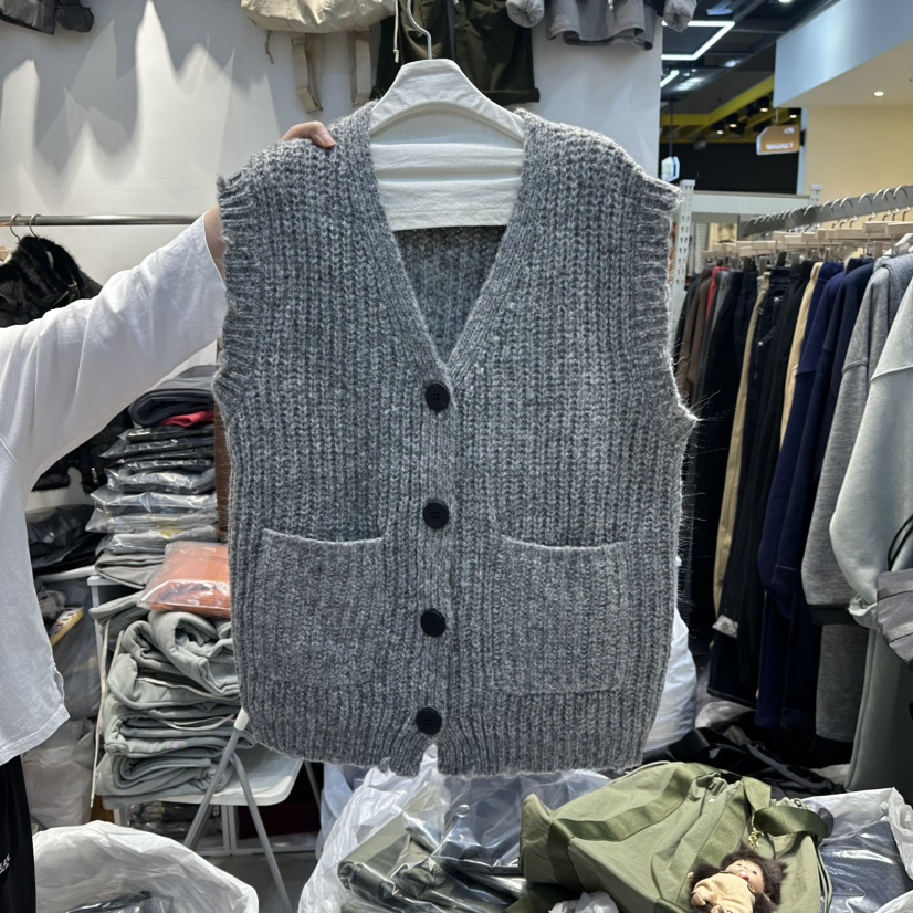 WASHBLUE韓國代購㊣女裝新品時尚推薦25秋冬人氣休閑職業馬甲WASHBLUE馬甲圖色1