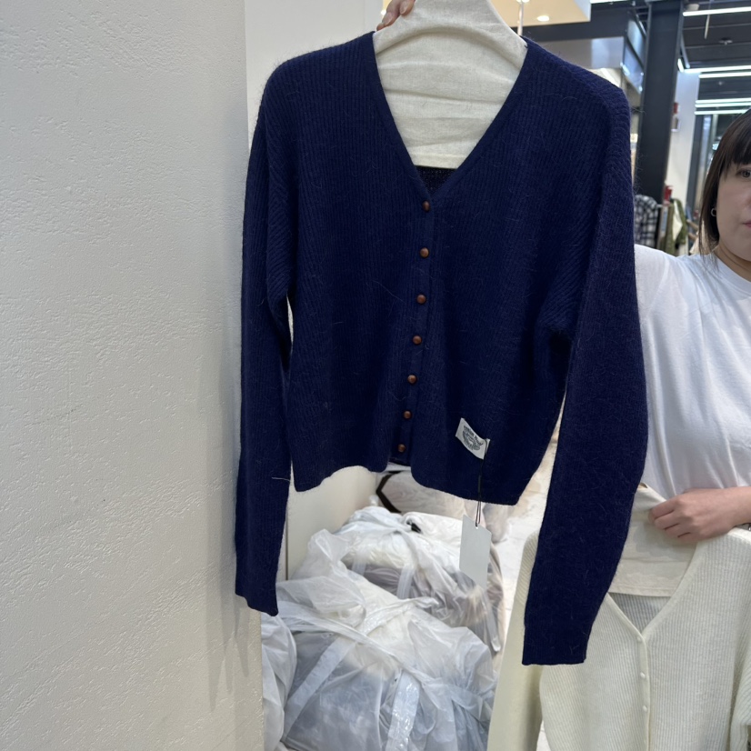 WASHBLUE韓國代購㊣女裝新款熱賣休閑推薦職業針織衫開衫紐扣WASHBLUE針織衫圖色3