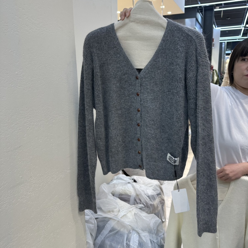 WASHBLUE韓國代購㊣女裝新款熱賣休閑推薦職業針織衫開衫紐扣WASHBLUE針織衫圖色4