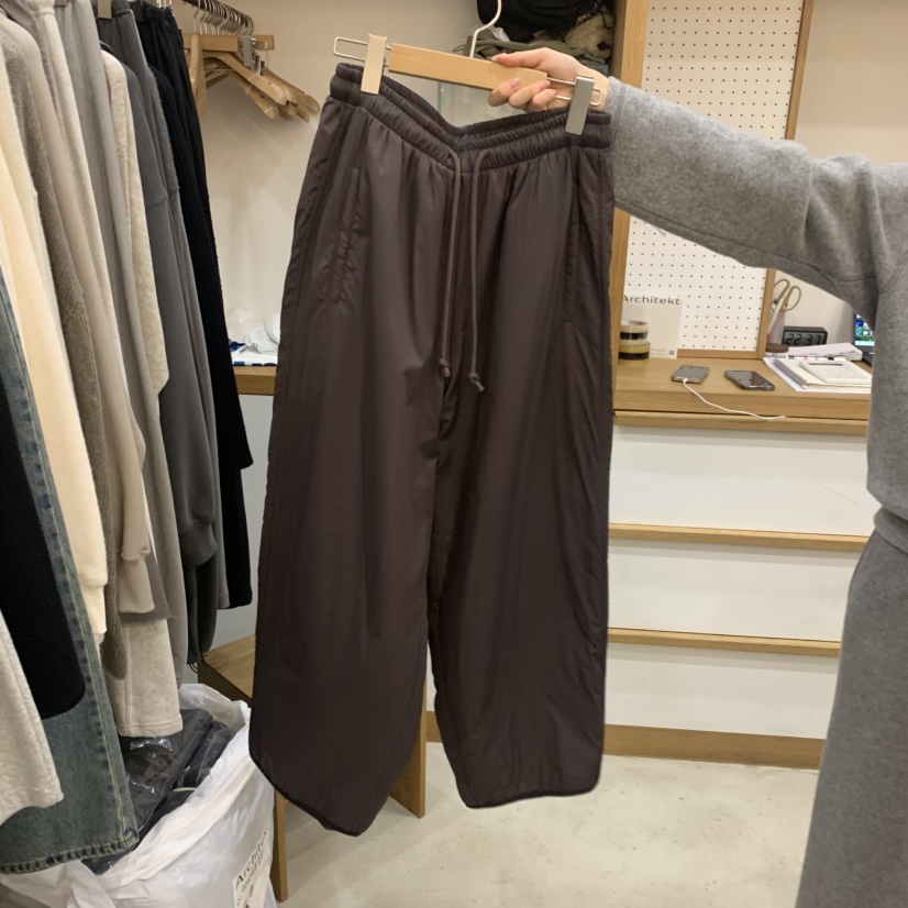 ARCHITEKT韓國代購㊣女士新款時尚25秋冬人氣休閑褲填充夾棉ARCHITEKT休閑褲圖色2