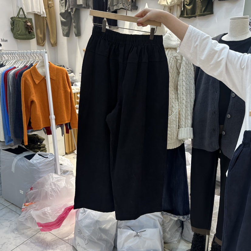 WASHBLUE韓國代購㊣女裝新品人氣職業時尚25秋冬休閑褲加絨WASHBLUE休閑褲