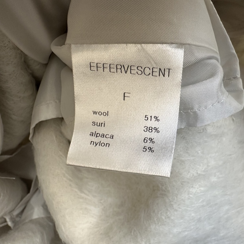 EFFERVESCENT韓國代購㊣女士新款時尚25秋冬休閑推薦短款大衣evc/effervescent短款大衣