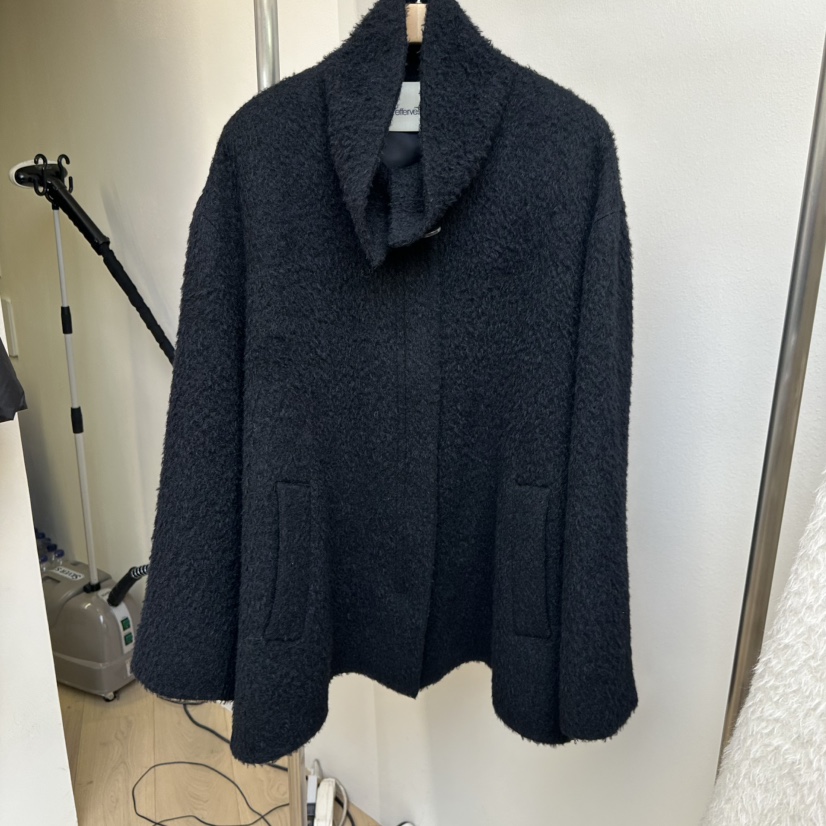 EFFERVESCENT韓國代購㊣女士新款時尚25秋冬休閑推薦短款大衣evc/effervescent短款大衣圖色2