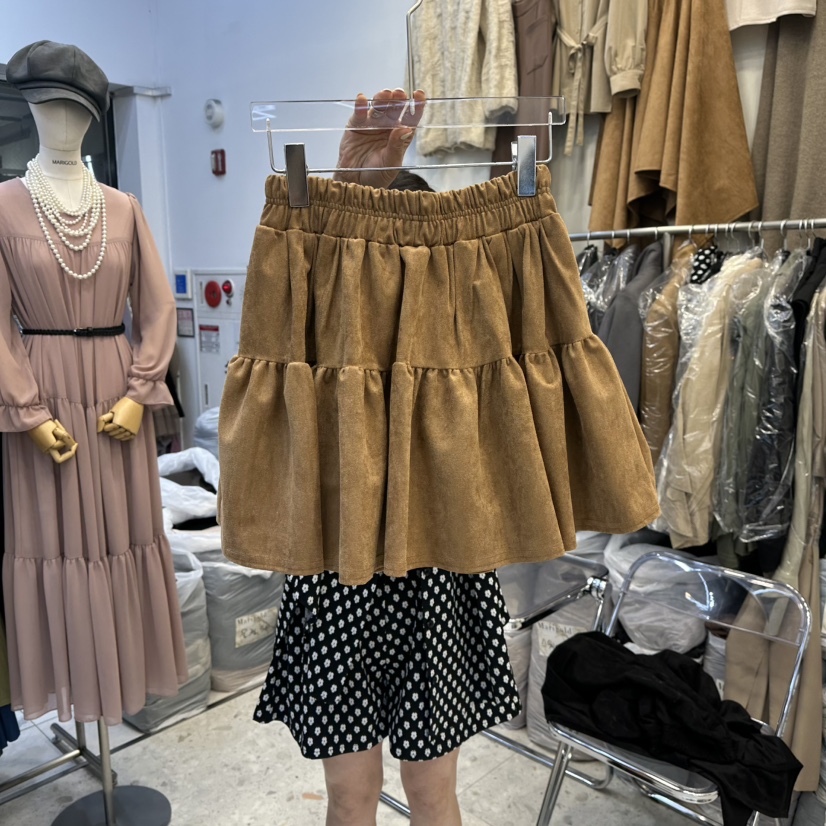 MARIGOLD東大門㊣直郵女裝新款人氣休閑時尚25秋冬裙褲麂皮MARIGOLD裙褲