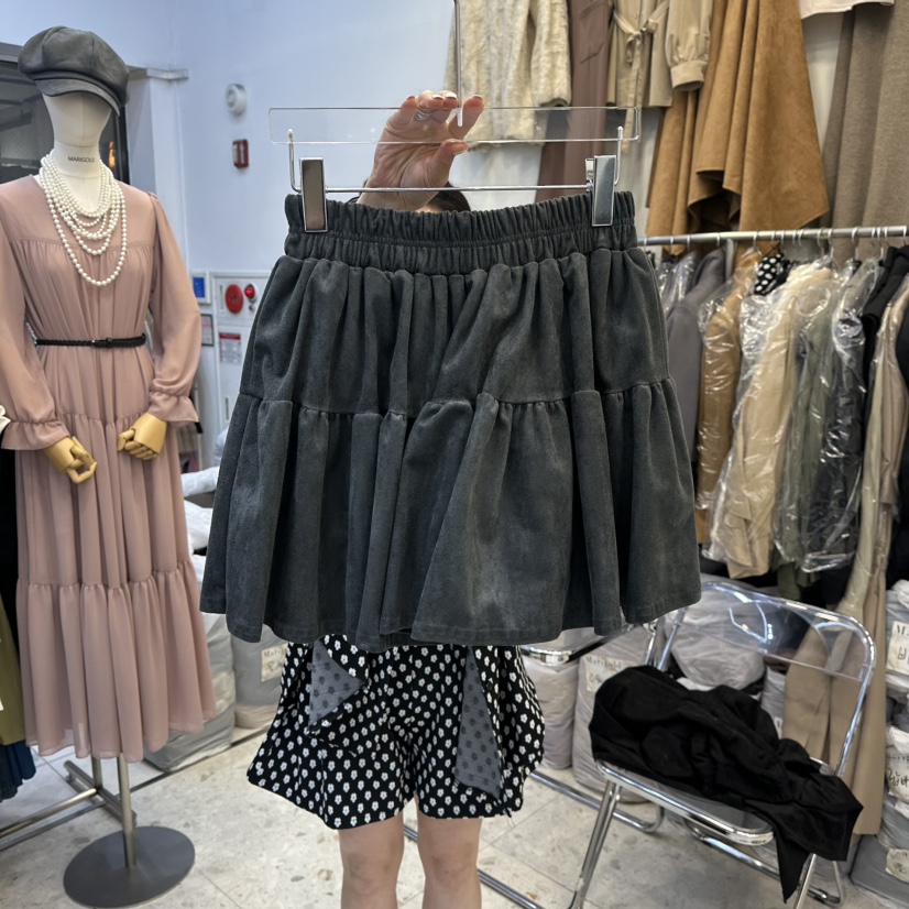 MARIGOLD東大門㊣直郵女裝新款人氣休閑時尚25秋冬裙褲麂皮MARIGOLD裙褲圖色2