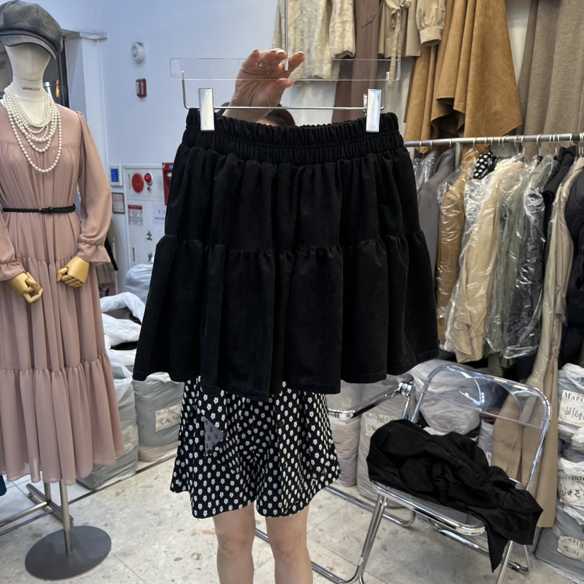 MARIGOLD東大門㊣直郵女裝新款人氣休閑時尚25秋冬裙褲麂皮MARIGOLD裙褲圖色3