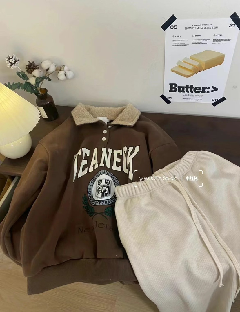 ONDO-P東大門㊣實拍女士新款25秋冬推薦人氣熱賣職業衛衣羊毛ONDO-P衛衣