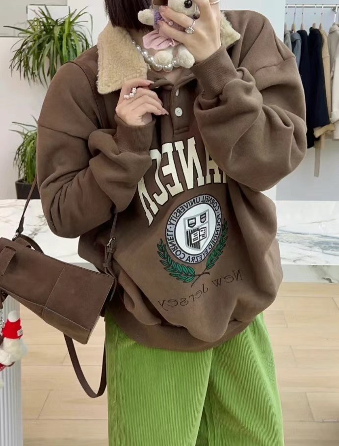 ONDO-P東大門㊣實拍女士新款25秋冬推薦人氣熱賣職業衛衣羊毛ONDO-P衛衣