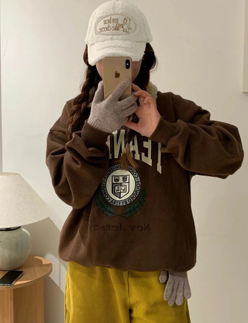 ONDO-P東大門㊣實拍女士新款25秋冬推薦人氣熱賣職業衛衣羊毛ONDO-P衛衣