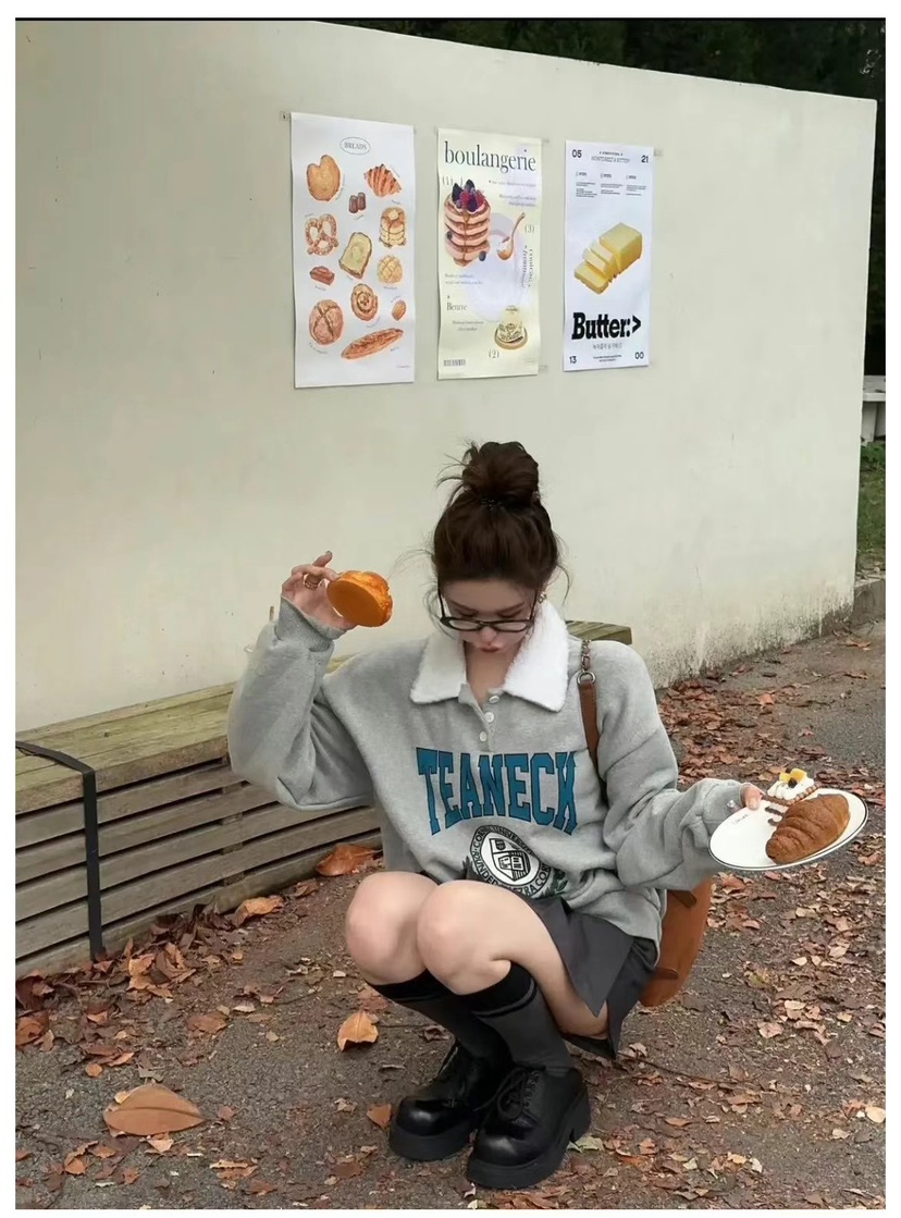 ONDO-P東大門㊣實拍女士新款25秋冬推薦人氣熱賣職業衛衣羊毛ONDO-P衛衣