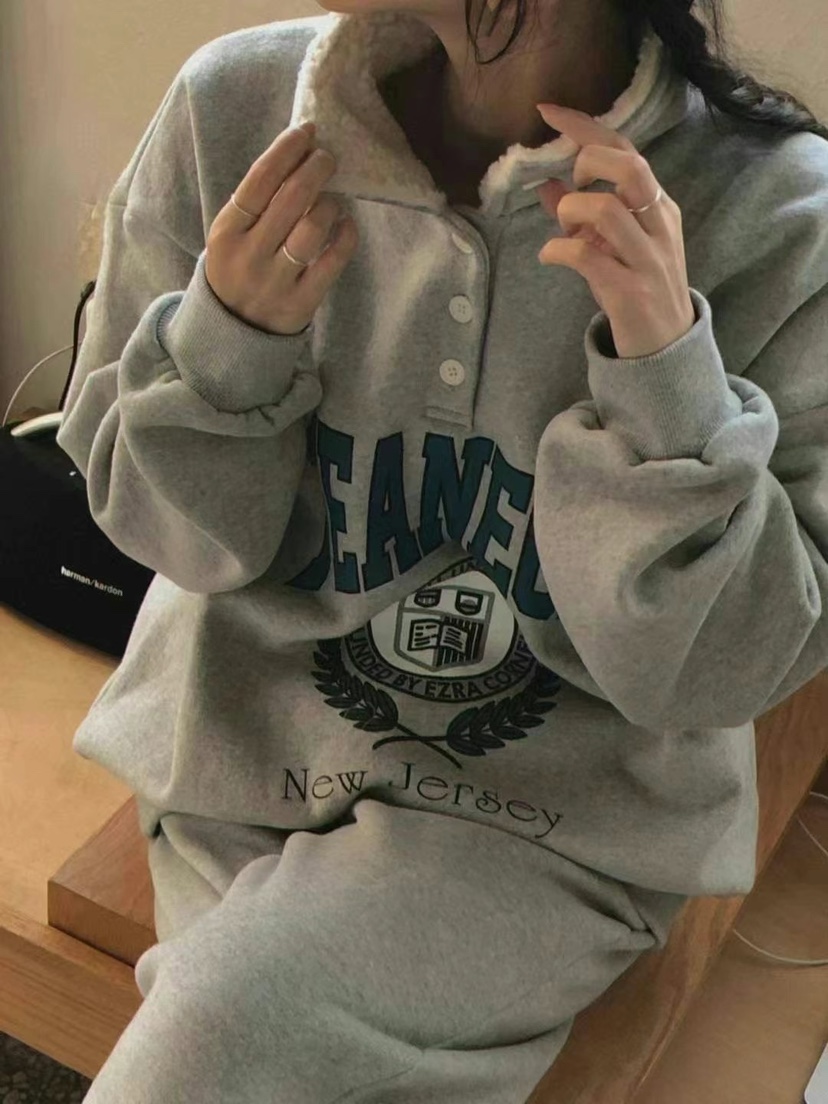 ONDO-P東大門㊣實拍女士新款25秋冬推薦人氣熱賣職業衛衣羊毛ONDO-P衛衣