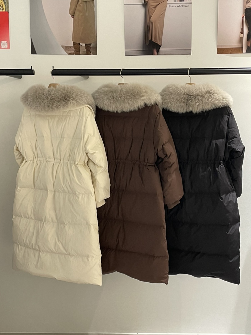 BUTTER-P東大門㊣直郵女裝新款25秋冬熱賣休閑長款羽絨服狐貍BUTTER-P長款羽絨服