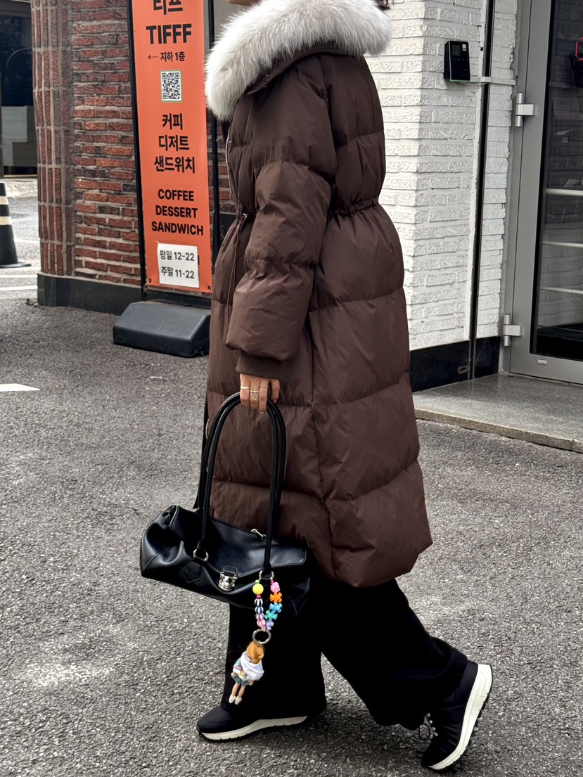 BUTTER-P東大門㊣直郵女裝新款25秋冬熱賣休閑長款羽絨服狐貍BUTTER-P長款羽絨服
