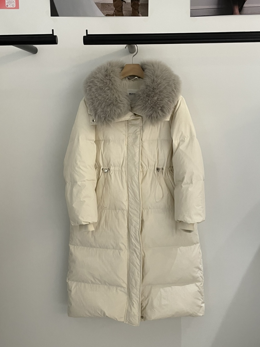 BUTTER-P東大門㊣直郵女裝新款25秋冬熱賣休閑長款羽絨服狐貍BUTTER-P長款羽絨服圖色1