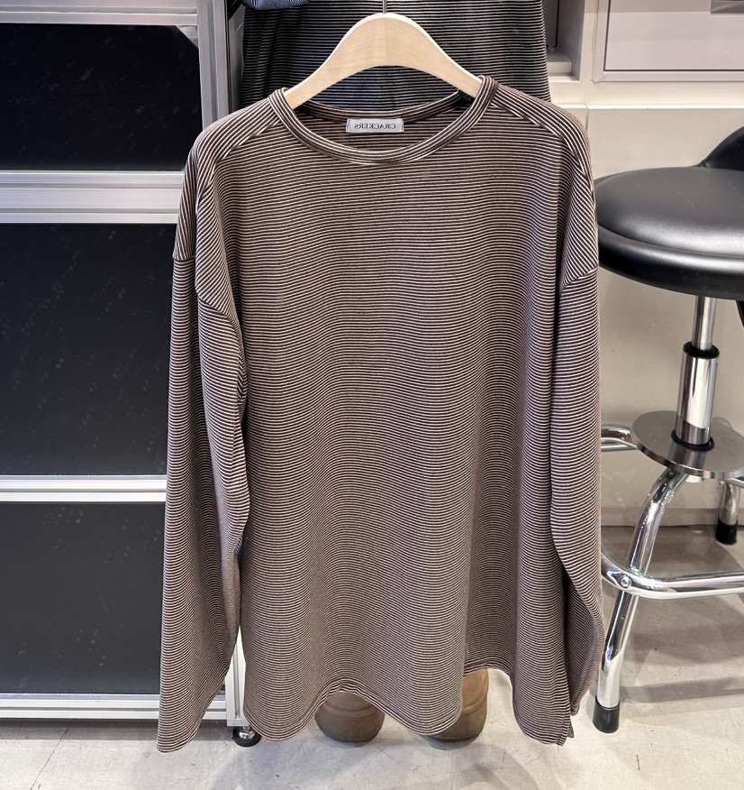 CRACKERS東大門㊣代購女士新款職業時尚人氣熱賣長袖T恤條紋CRACKERS長袖T恤圖色2