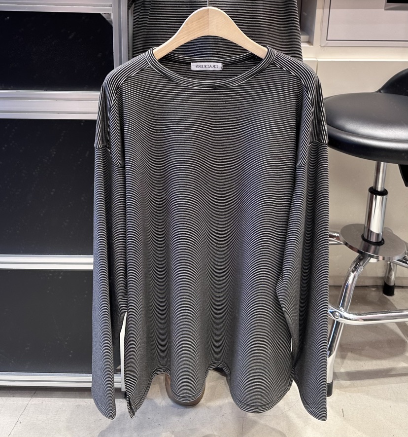 CRACKERS東大門㊣代購女士新款職業時尚人氣熱賣長袖T恤條紋CRACKERS長袖T恤圖色3