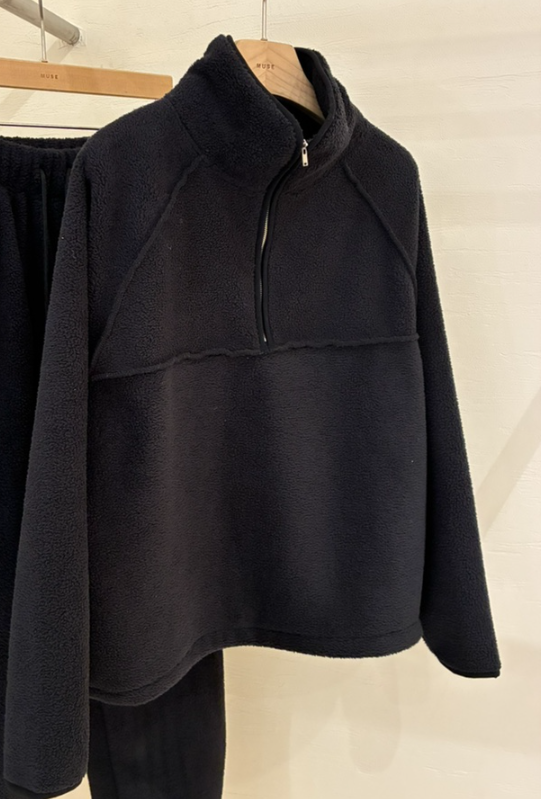 MUSE-P韓國代購㊣女裝新款職業時尚25秋冬休閑衛衣抓絨拉鏈MUSE-P衛衣圖色2