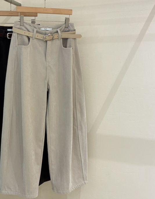 MUSE-P東大門㊣代購女士新款25秋冬職業推薦牛仔褲不含腰帶MUSE-P牛仔褲圖色2