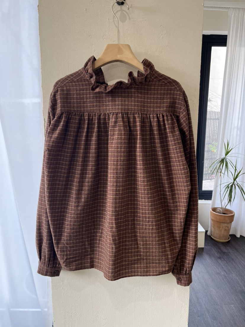 LEMATIN韓國代購㊣女裝新款推薦休閑人氣25秋冬襯衫蕾絲衫格子LEMATIN襯衫/蕾絲衫