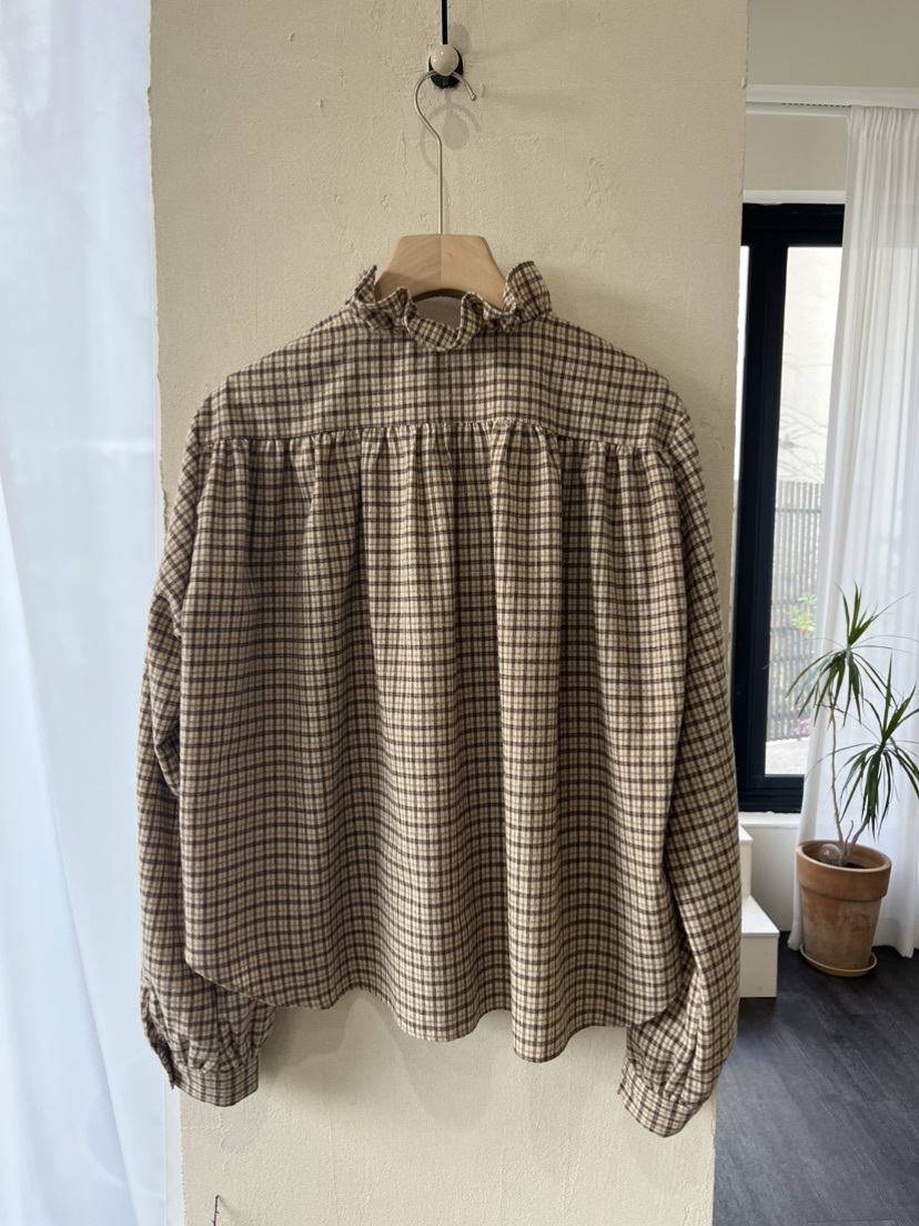 LEMATIN韓國代購㊣女裝新款推薦休閑人氣25秋冬襯衫蕾絲衫格子LEMATIN襯衫/蕾絲衫