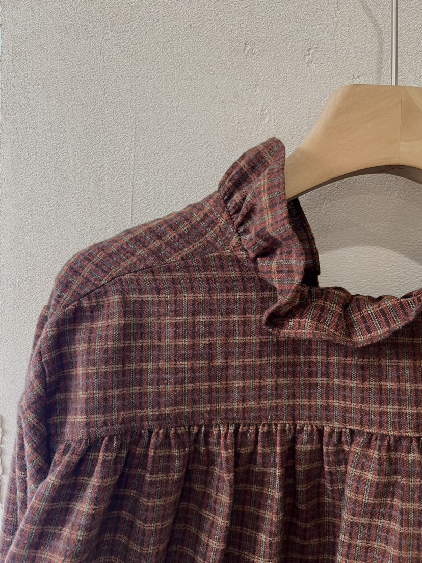 LEMATIN韓國代購㊣女裝新款推薦休閑人氣25秋冬襯衫蕾絲衫格子LEMATIN襯衫/蕾絲衫