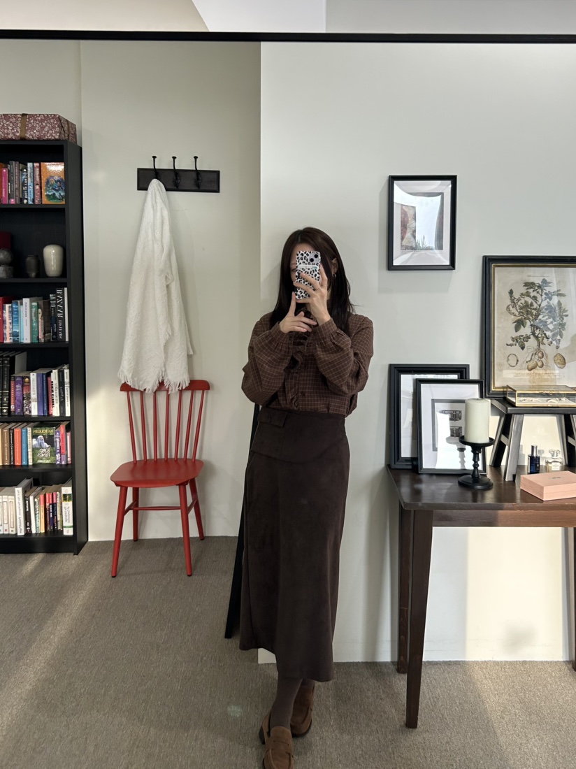 LEMATIN韓國代購㊣女裝新款推薦休閑人氣25秋冬襯衫蕾絲衫格子LEMATIN襯衫/蕾絲衫