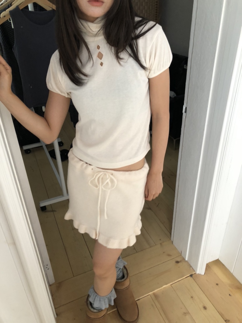 FLASH東大門㊣代購女士新品職業時尚25秋冬人氣熱賣短裙荷葉邊FLASH短裙