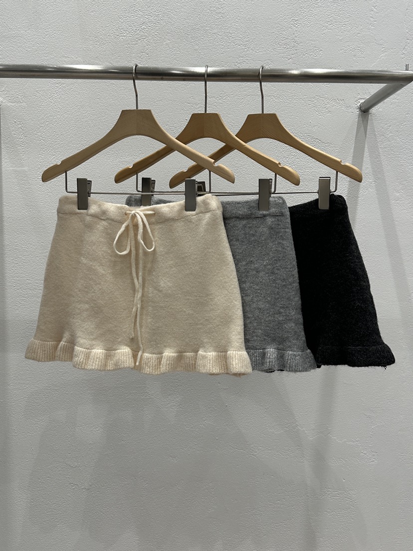 FLASH東大門㊣代購女士新品職業時尚25秋冬人氣熱賣短裙荷葉邊FLASH短裙