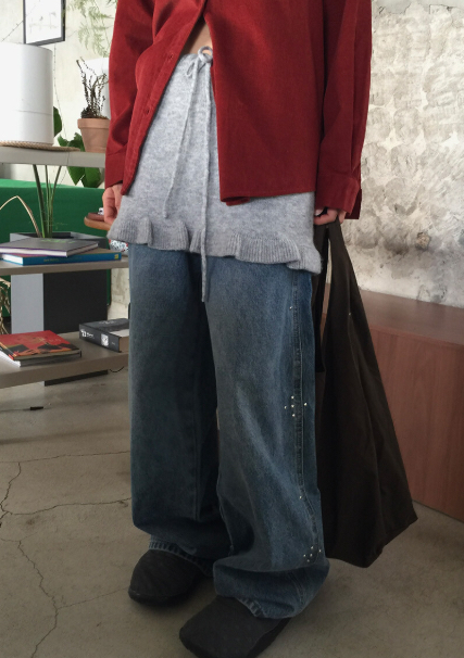 FLASH東大門㊣代購女士新品職業時尚25秋冬人氣熱賣短裙荷葉邊FLASH短裙