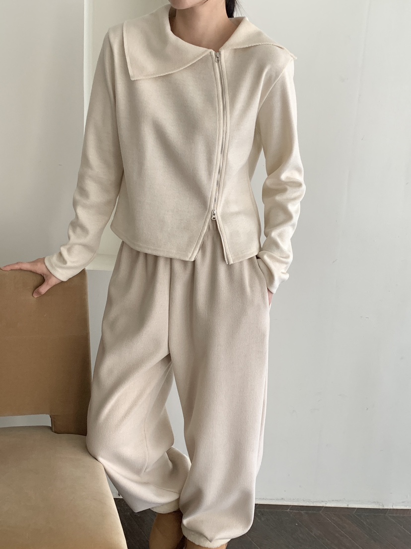 RE:OPENING韓國代購㊣女士新款時尚熱賣人氣推薦針織衫拉鏈RE:OPENING針織衫